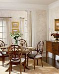 Dining Room decorated with Paper Illusion Hearthstone Creme and Bone 5807066