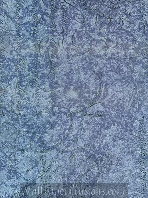5812298 Script Cobalt Blue Paper Illusion Faux Finish Wallpaper
