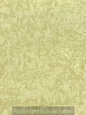 5815130 Script Green Apple Paper Illusion Faux Finish Wallpaper